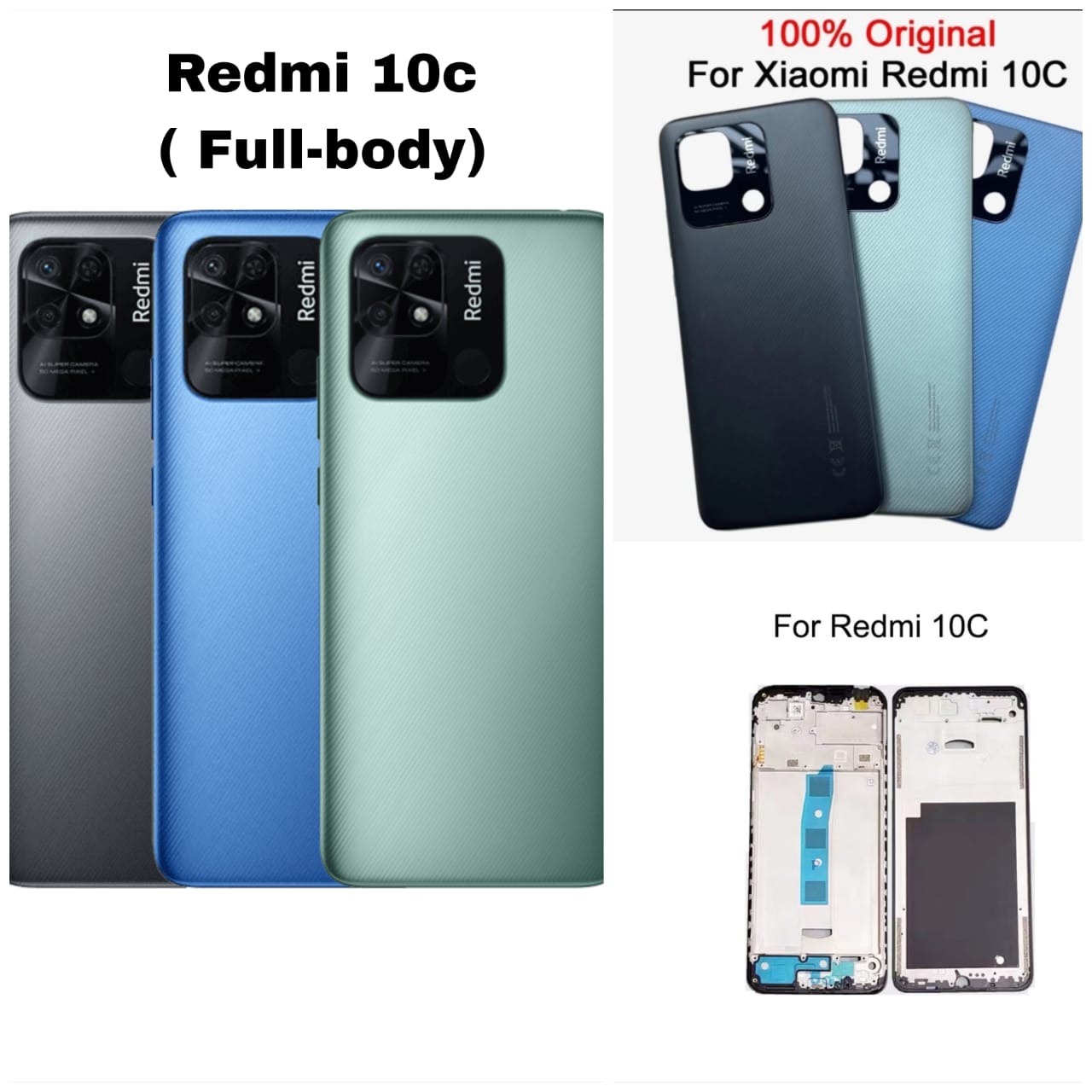 Full Body Housing for Xiaomi Redmi 10C 4G Silicone Phone Cases Price in Bangladesh - Mobile.com.bd