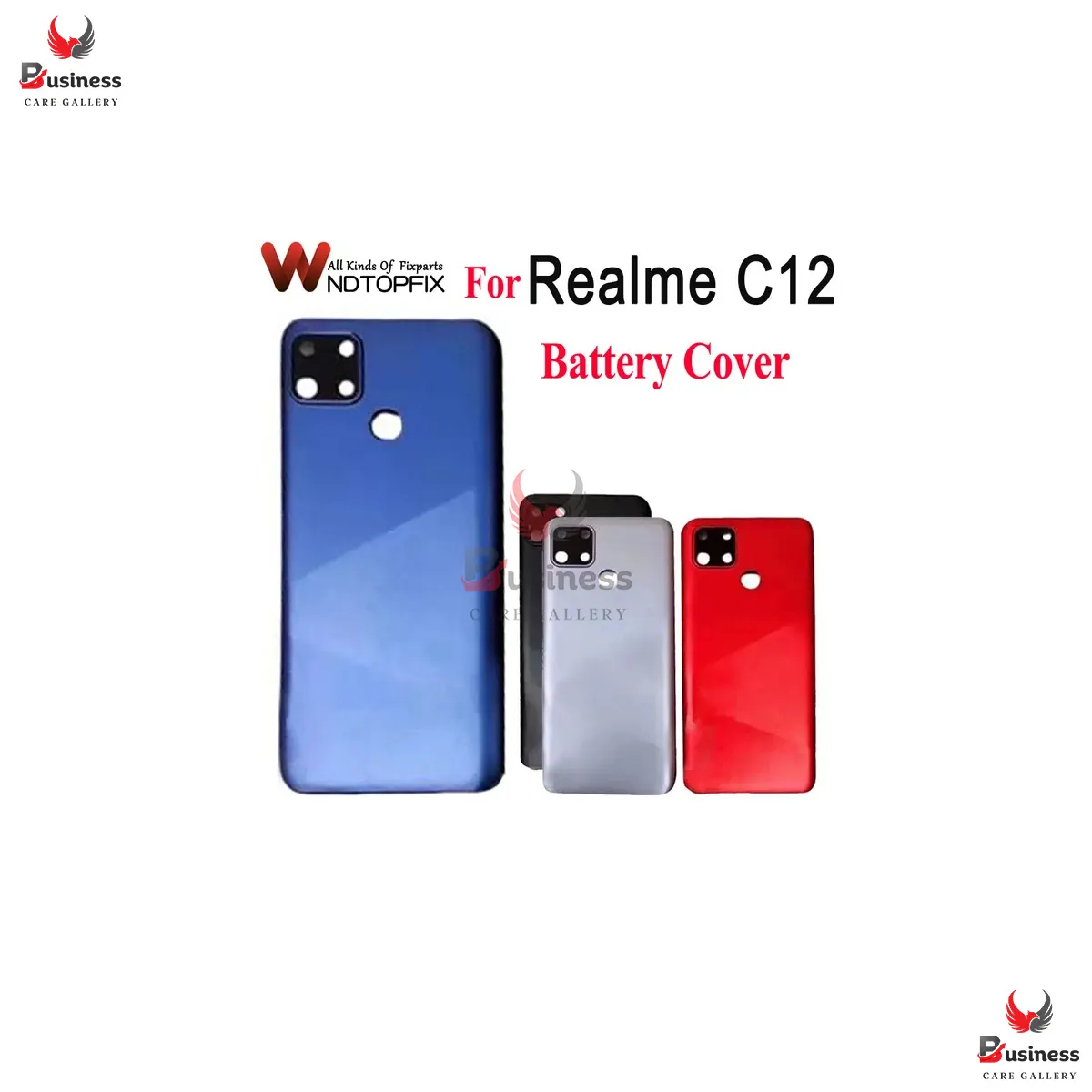 For Realme C12 Backshell Replacement Back Battery Cover
