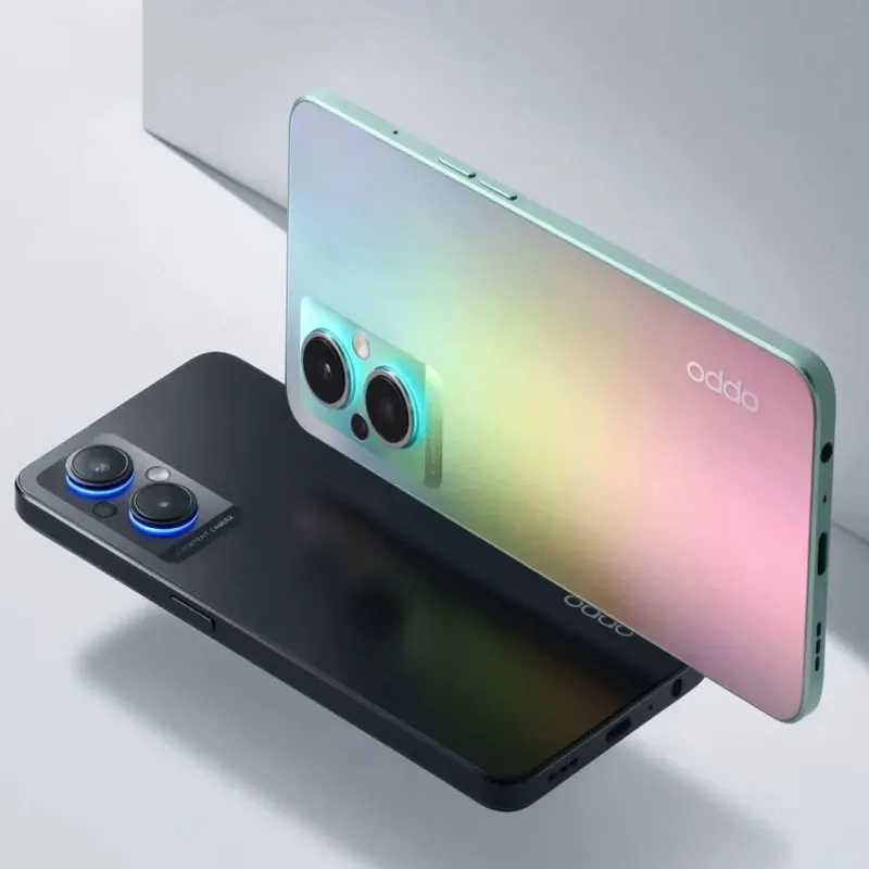 Oppo f21 pro 5g এর জন্য ব্যাক প্যানেল কভার-কালো-সবুজ