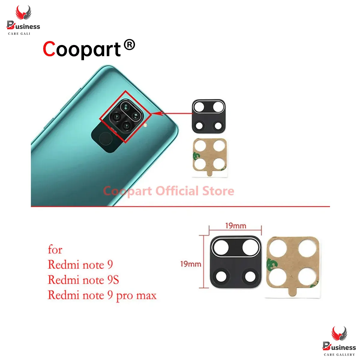 Back Camera Glass Lens Camera Lens for Xiaomi Redmi Note 9