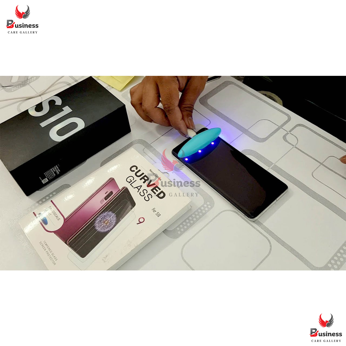 samsung galaxy S10 plus One Minute Full Curved UV Glue Screen Protector Silicone Phone Cases Price in Bangladesh - Mobile.com.bd
