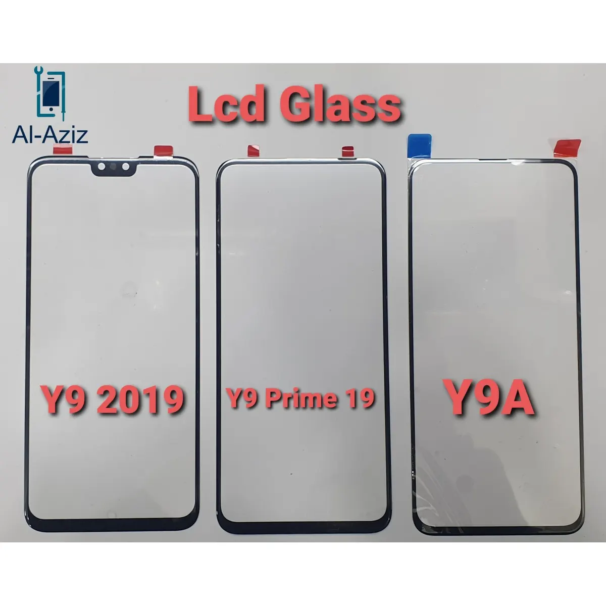 Y9 2019/y9 prime 2019/y9a এর জন্য huawei lcd রিপ্লেসমেন্ট ফ্রন্ট গ্লাস