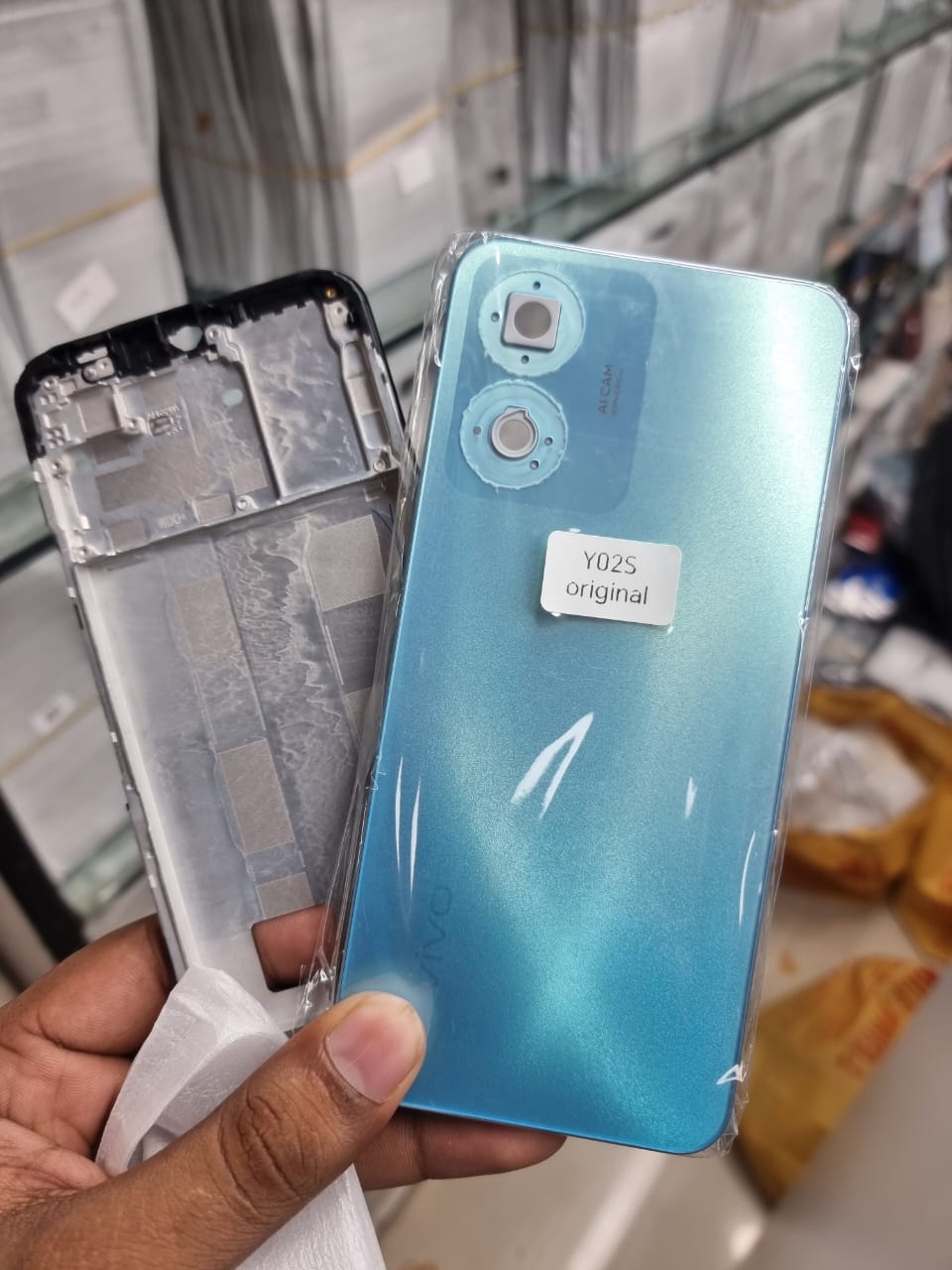 Original vivo Y02s Full body housing (org) Full Panel  (blue) Silicone Phone Cases Price in Bangladesh - Mobile.com.bd