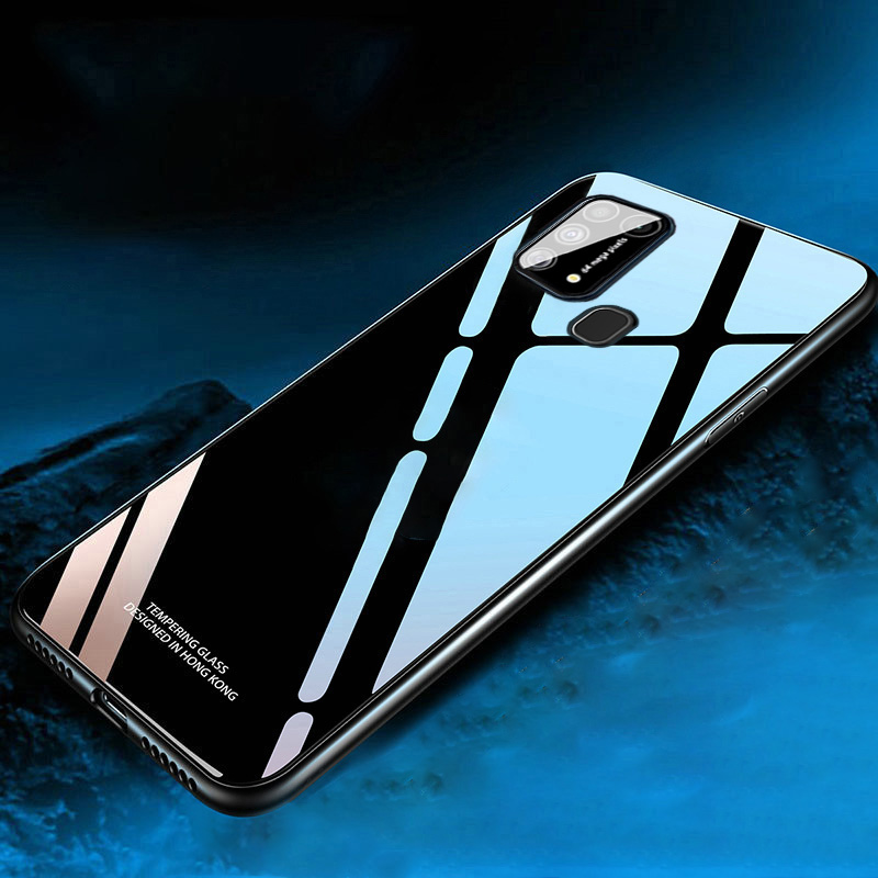 Tempered Glass Cover For Samsung Galaxy M31 Mobile Back Cover Full Protection With Tempered Glass Silicone Phone Cases Price in Bangladesh - Mobile.com.bd
