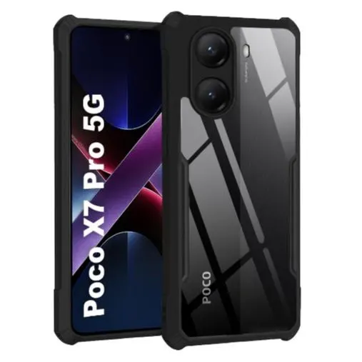 Xundd Back Cover for Xiaomi Turbo 4 5G / Poco X7 Pro 5G Transparent Hybrid Hard PC Back Bumper