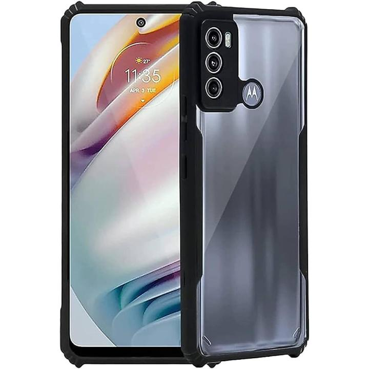 Xundd Back Cover for Motorola Moto G40 / Moto G60 Transparent Hybrid Hard PC Back Bumper Silicone Phone Cases Price in Bangladesh - Mobile.com.bd
