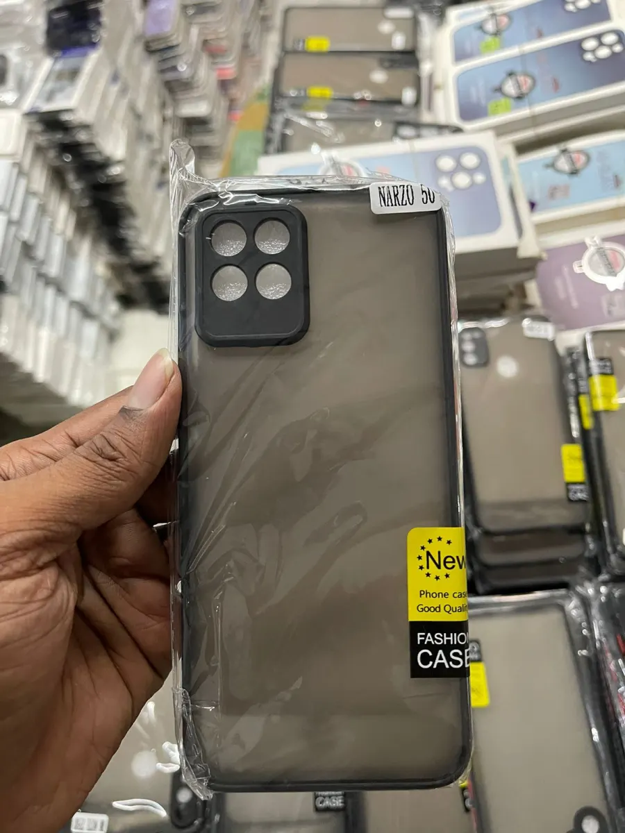 Premium Liquid Matte cover for Realme Narzo 50 Back Cover with Camera Protection