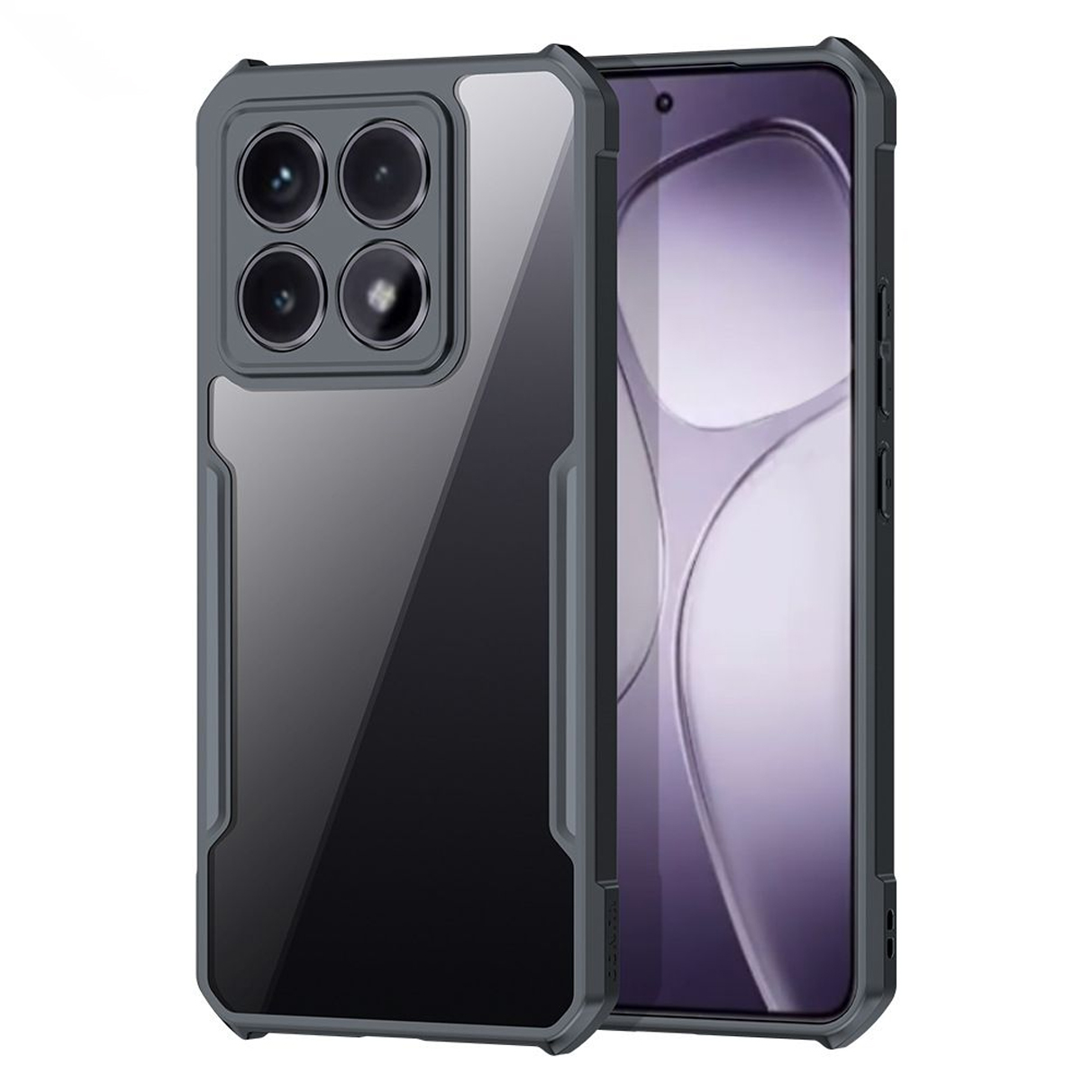 Xundd Back Cover for Xiaomi 14T / Xiaomi 14T Pro Transparent Hybrid Hard PC Back Bumper Silicone Phone Cases Price in Bangladesh - Mobile.com.bd