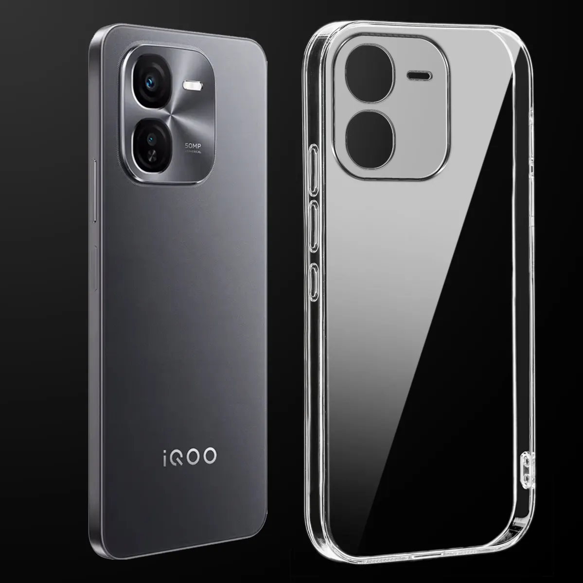 Transparent Back Cover For IQOO Z9X Anti Yellow Cover ( Mobile Cover )
