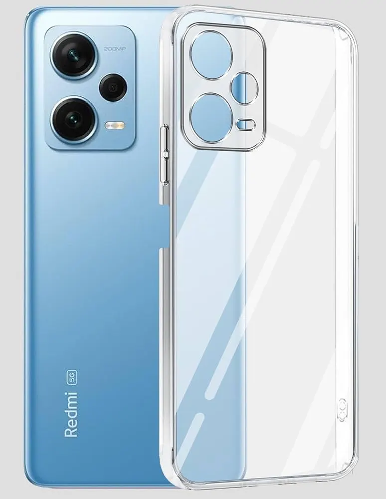 Transparent Back Cover For REDMI NOTE 12 PRO 5G Anti Yellow Cover ( Mobile Cover )