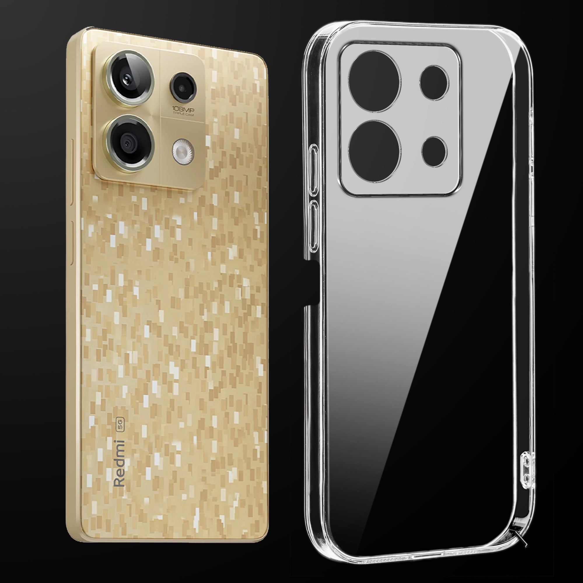 Transparent Back Cover For REDMI NOTE 13 5G Anti Yellow Cover ( Mobile Cover ) Silicone Phone Cases Price in Bangladesh - Mobile.com.bd