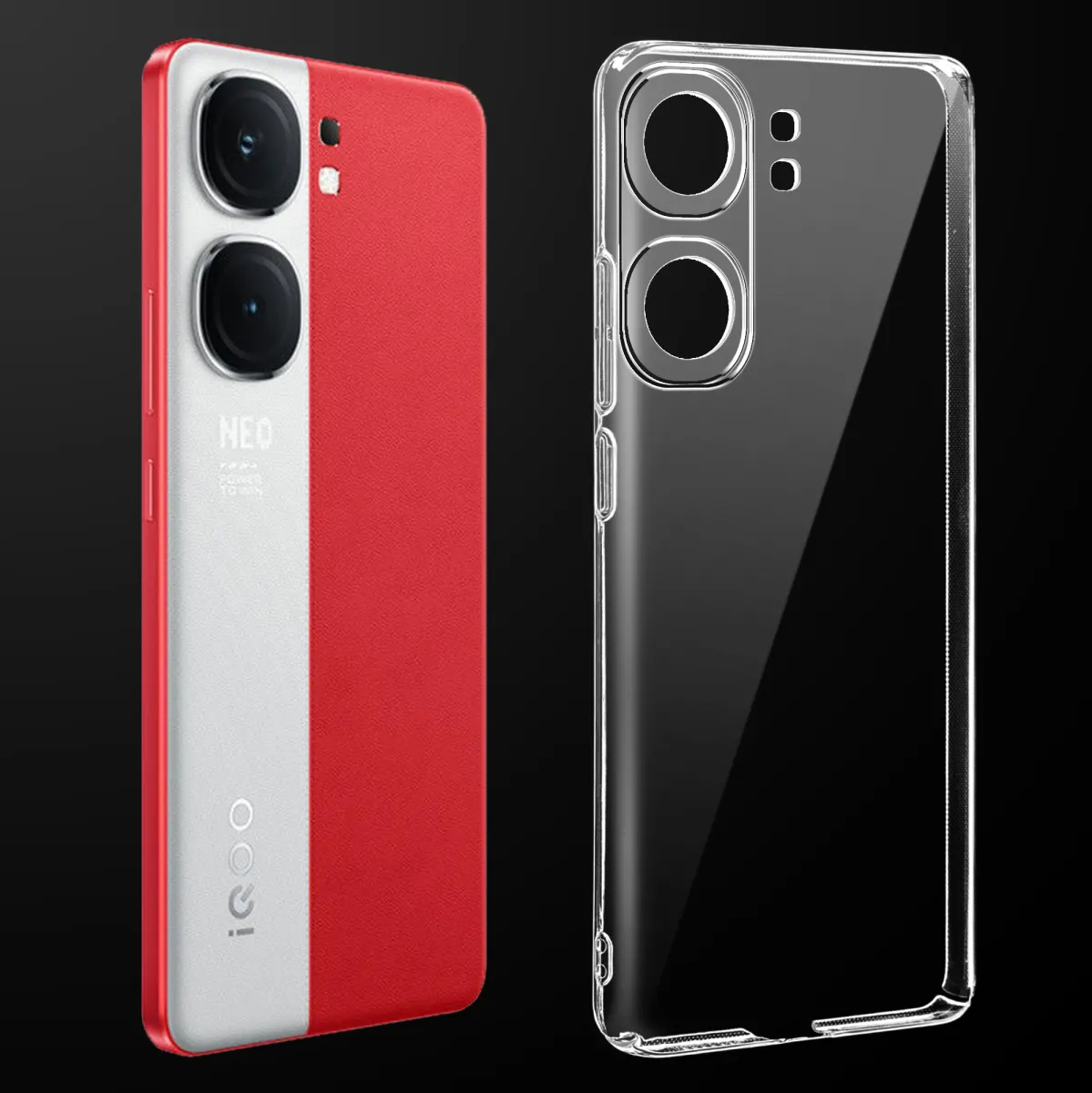 Transparent Back Cover For IQOO 9 PRO Anti Yellow Cover ( Mobile Cover )