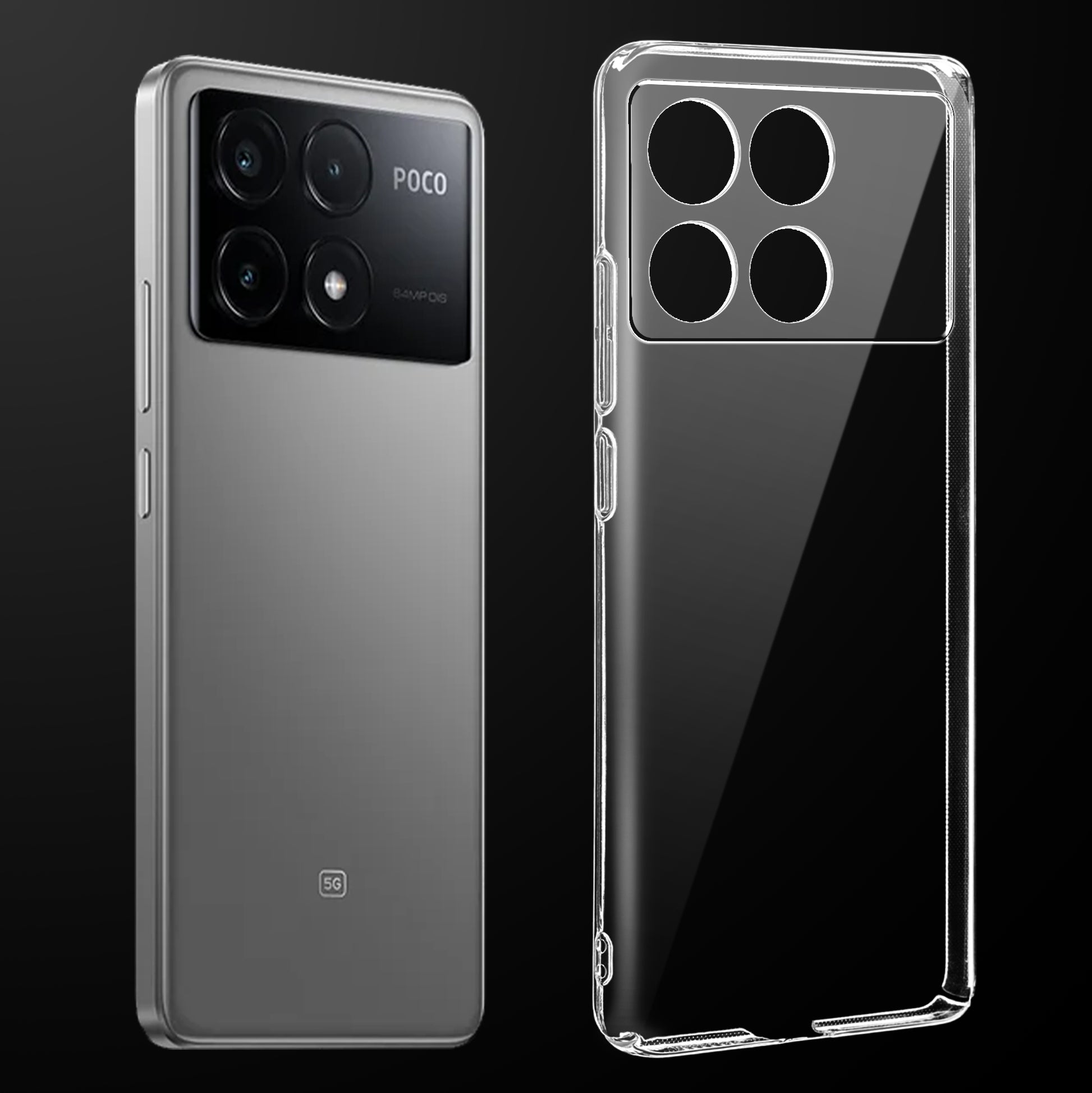Transparent Back Cover For Xiaomi Poco X6 Pro Anti Yellow Cover ( Mobile Cover ) Silicone Phone Cases Price in Bangladesh - Mobile.com.bd