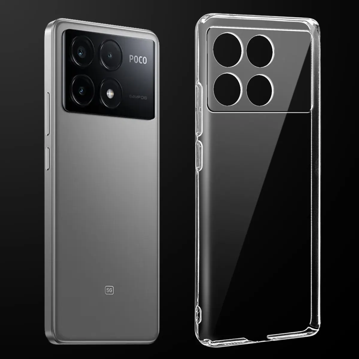 Transparent Back Cover For Xiaomi Poco X6 Pro Anti Yellow Cover ( Mobile Cover )
