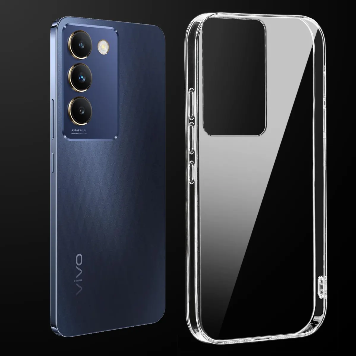 Transparent Back Cover For Vivo T3 5G Anti Yellow Cover ( Mobile Cover )