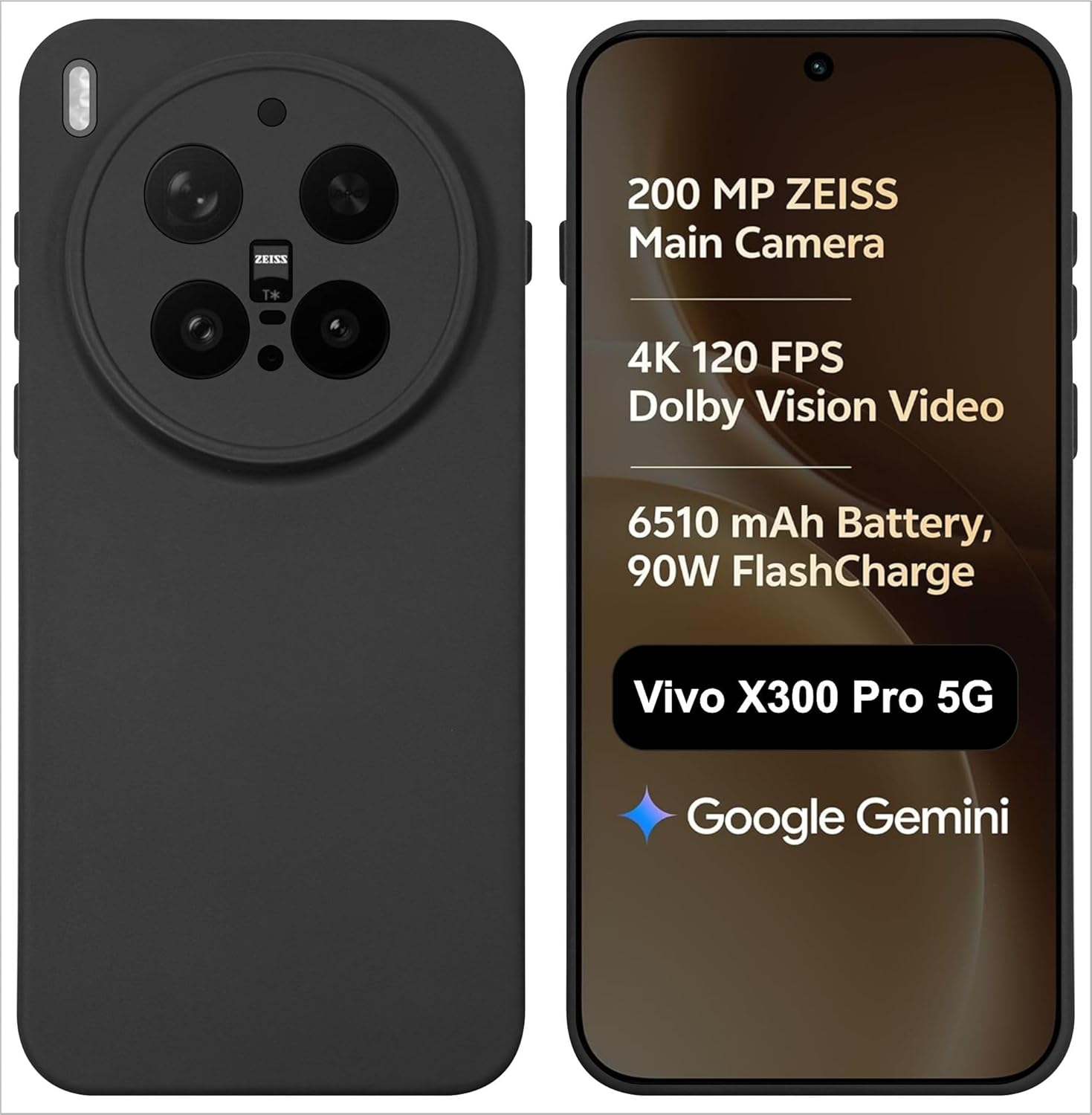 Premium Liquid Silicone Cover for Vivo X300 Pro 5G Back Cover with full camera protection Silicone Phone Cases Price in Bangladesh - Mobile.com.bd