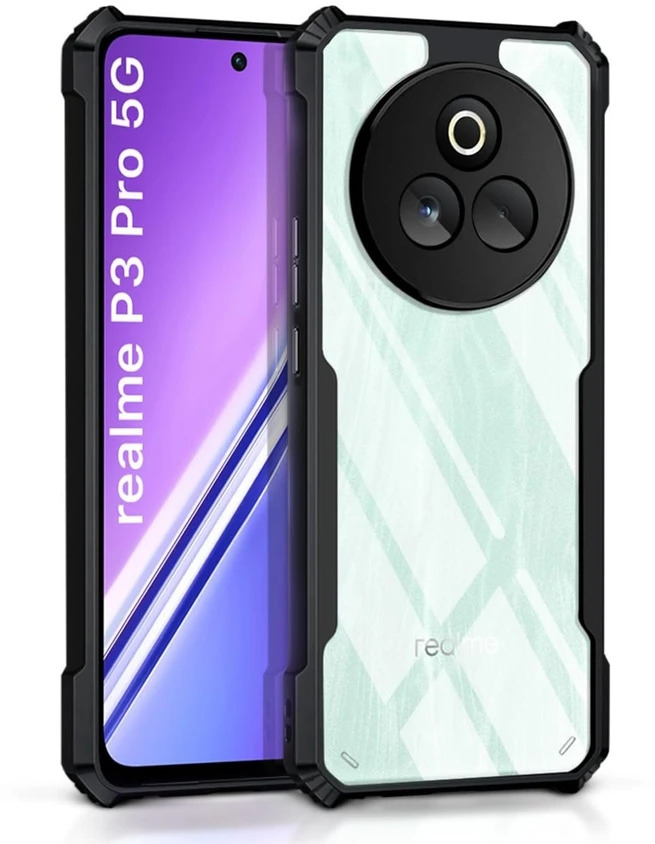 Xundd Back Cover for Realme P3 Pro 5G Transparent Hybrid Hard PC Back Bumper Silicone Phone Cases Price in Bangladesh - Mobile.com.bd