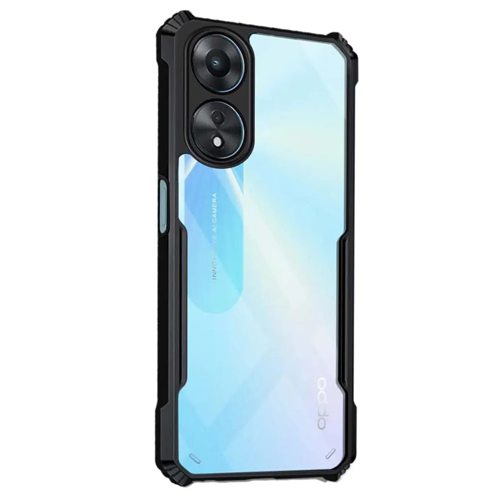 Xundd Back Cover for Oppo A78 4G Transparent Hybrid Hard PC Back Bumper