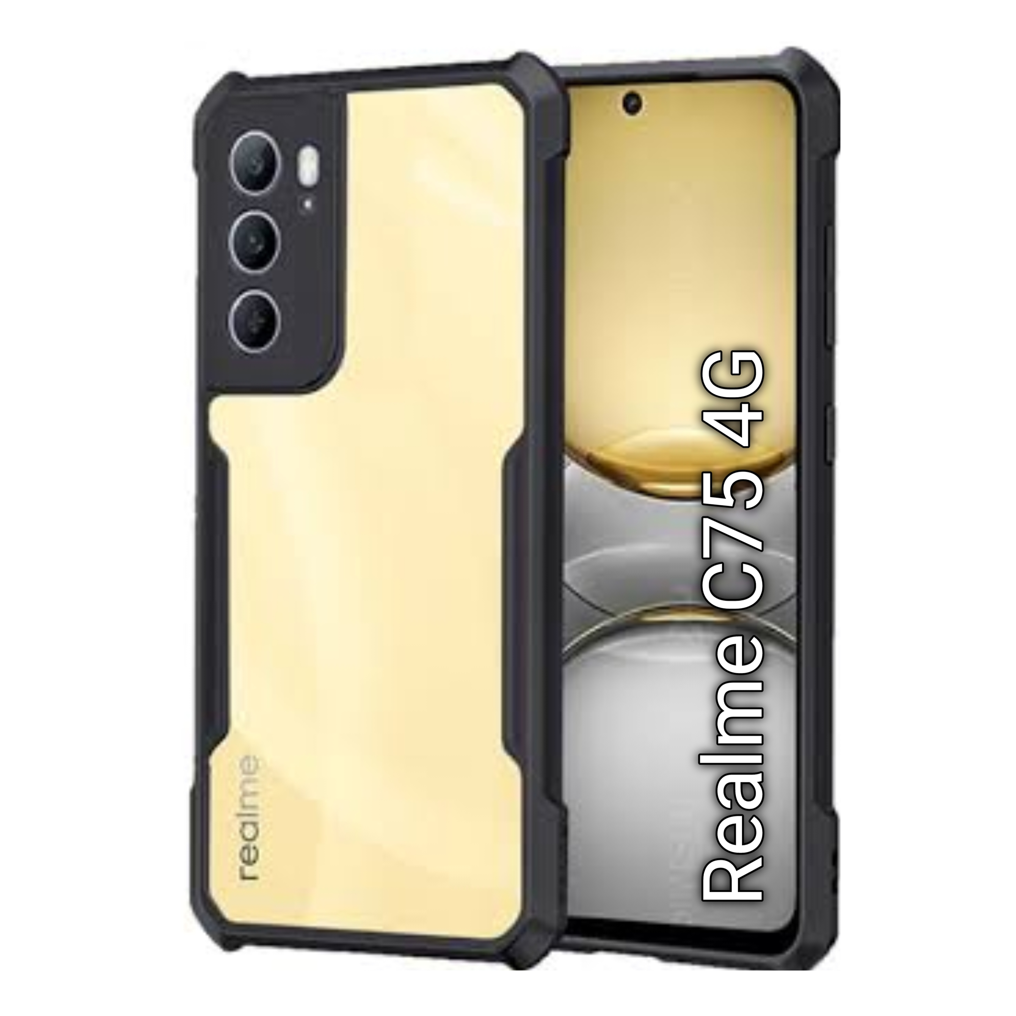 Xundd Back Cover for Realme C75 4G Transparent Hybrid Hard PC Back Bumper Silicone Phone Cases Price in Bangladesh - Mobile.com.bd