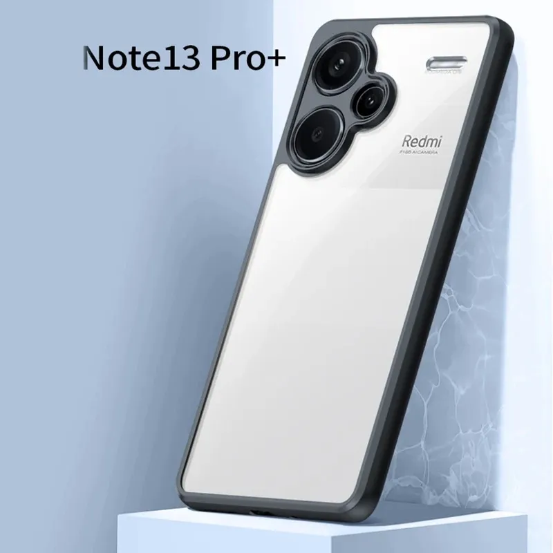 Xundd Back Cover for Redmi Note 13 Pro Plus 5G Transparent Hybrid Hard PC Back Bumper Silicone Phone Cases Price in Bangladesh - Mobile.com.bd