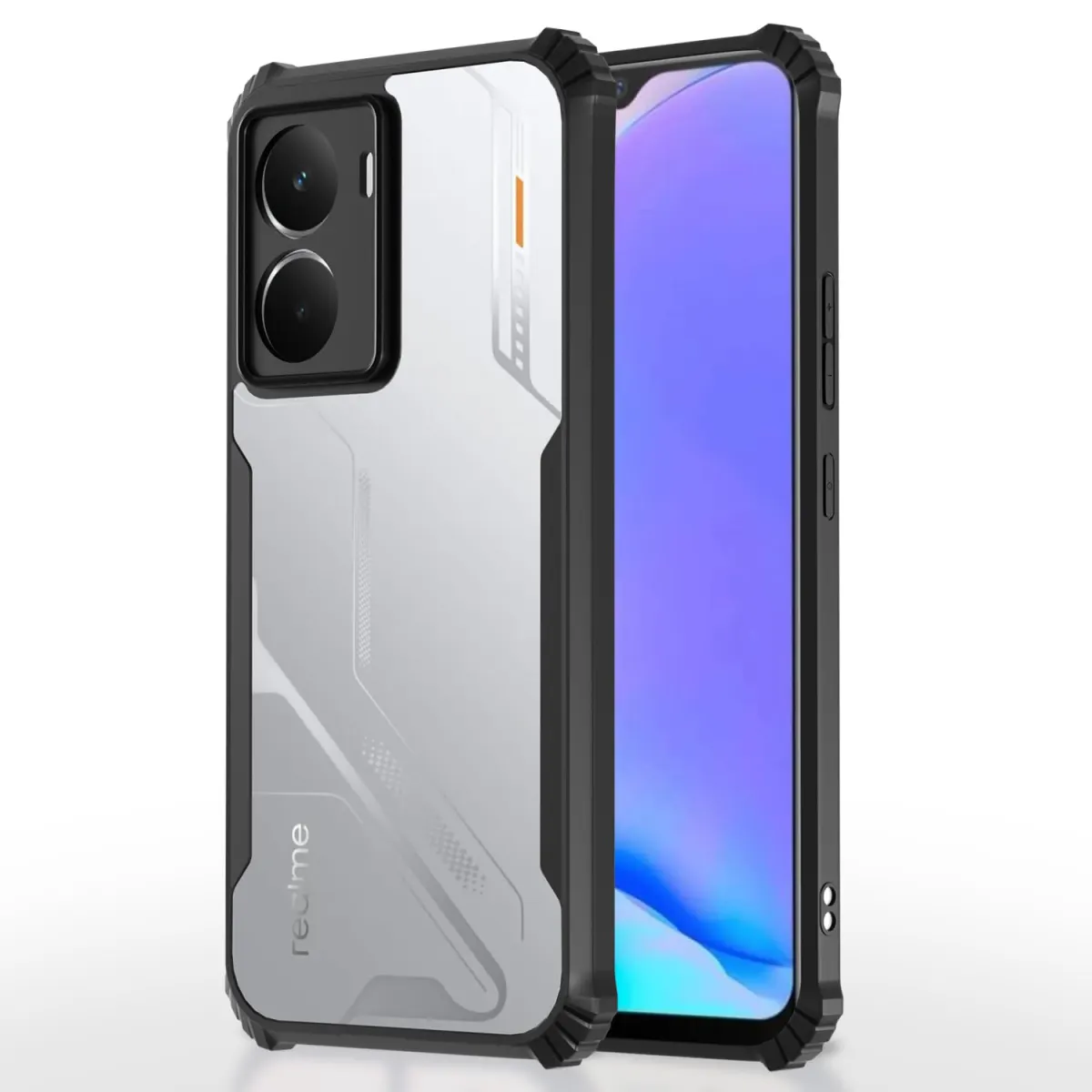 Xundd Back Cover for Realme P3 5G Transparent Hybrid Hard PC Back Bumper
