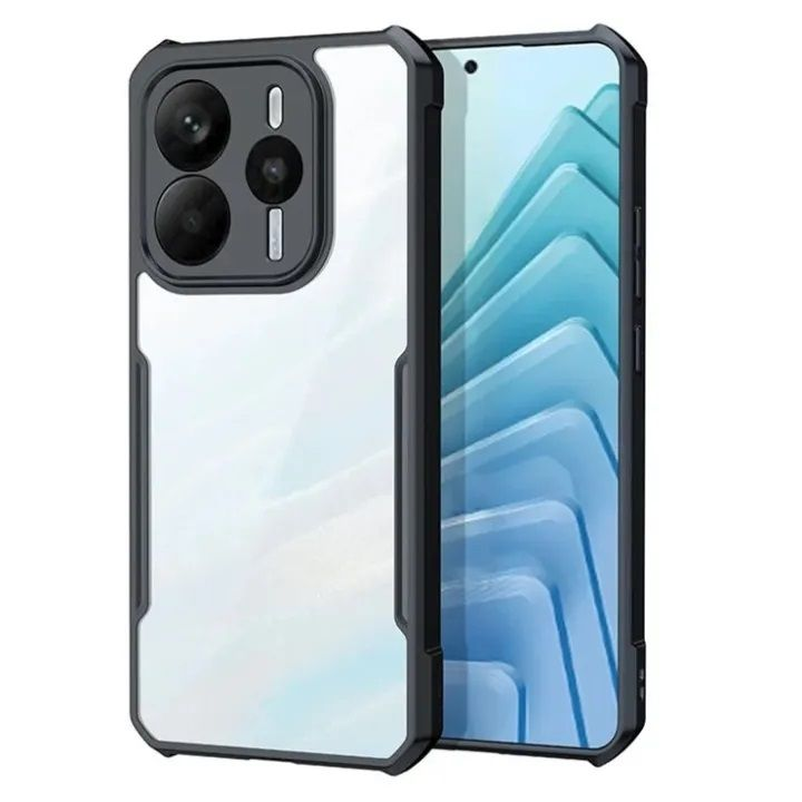 Xundd Back Cover for realme GT 6T 5G Transparent Hybrid Hard PC Back Bumper Silicone Phone Cases Price in Bangladesh - Mobile.com.bd