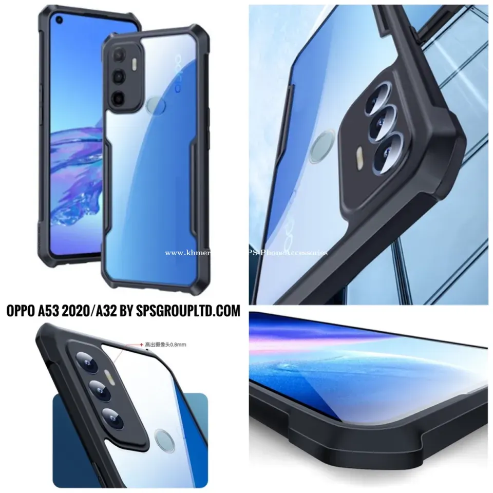 Xundd Back Cover for Oppo A53 Transparent Hybrid Hard PC Back Bumper