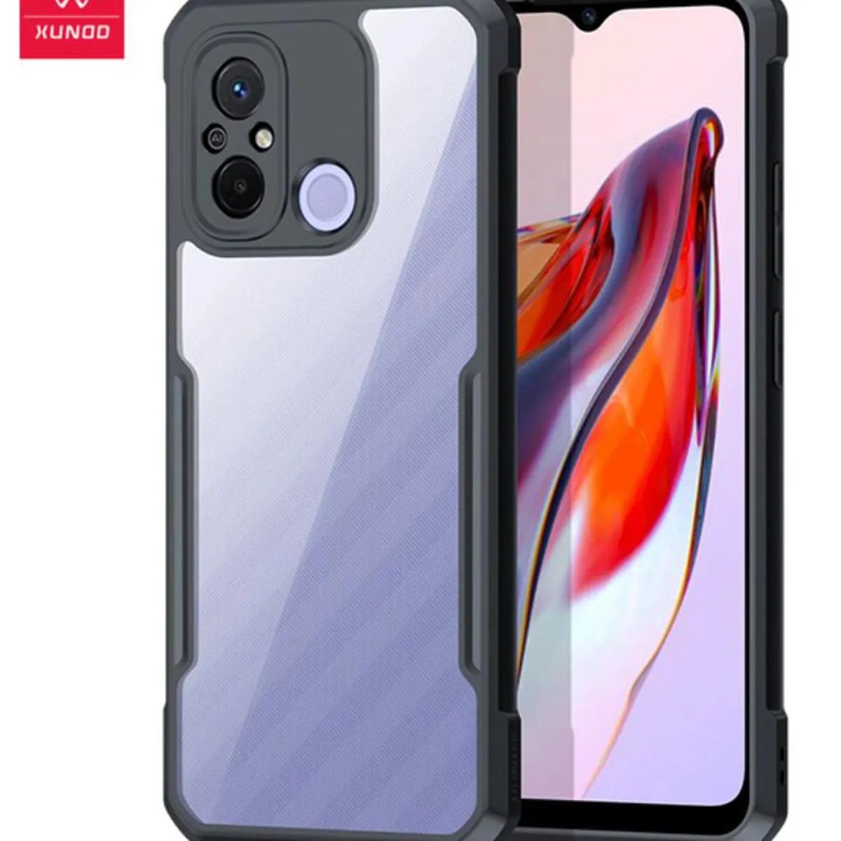 Xundd Back Cover for Redmi 12C Transparent Hybrid Hard PC Back Bumper