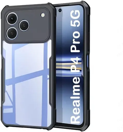 Xundd Back Cover for Realme P4 Pro 5G Transparent Hybrid Hard PC Back Bumper