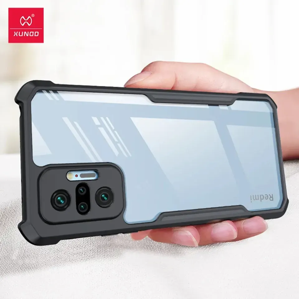 Xundd Back Cover for Redmi Note 10 Transparent Hybrid Hard PC Back Bumper