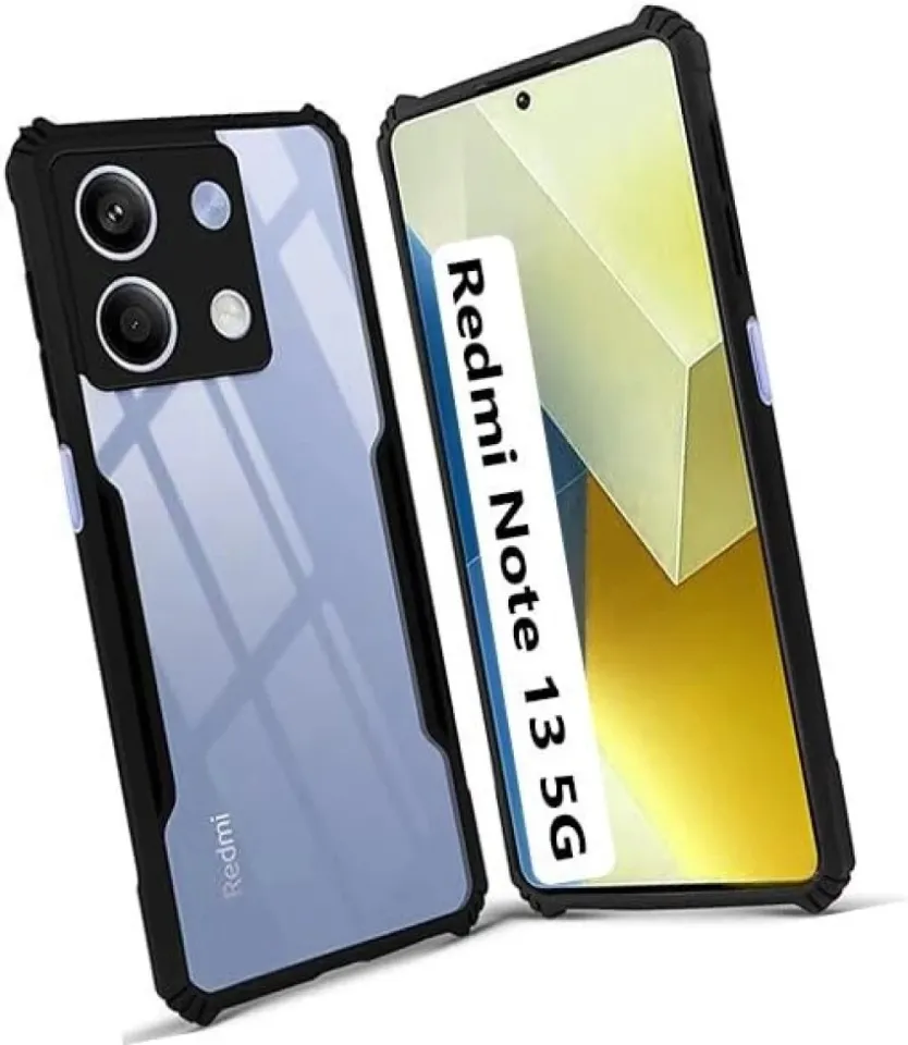 Xundd Back Cover for Redmi Note 13 5G Transparent Hybrid Hard PC Back Bumper Silicone Phone Cases Price in Bangladesh - Mobile.com.bd