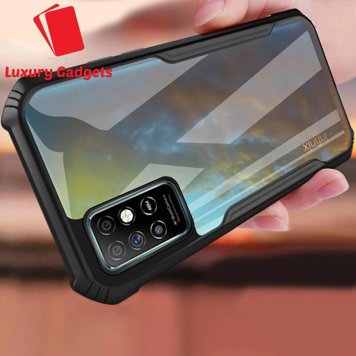 Xundd Back Cover for Infinix Note 8i Transparent Hybrid Hard PC Back Bumper