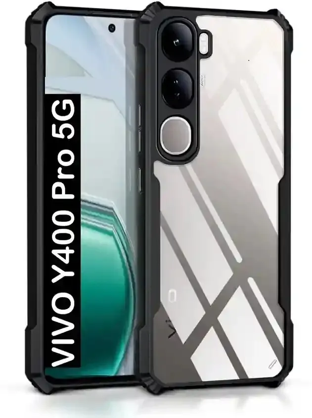 Xundd Back Cover for Vivo Y400 Pro 5G Transparent Hybrid Hard PC Back Bumper