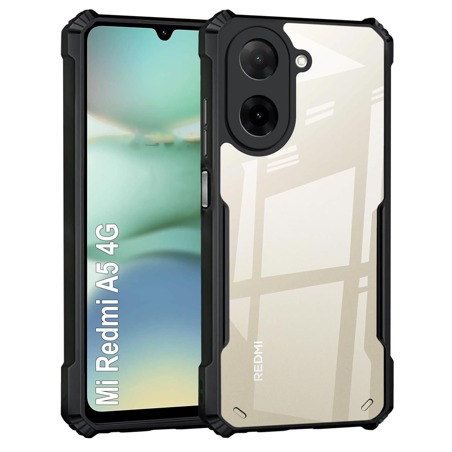 Xundd Back Cover for Redmi A5 4G Transparent Hybrid Hard PC Back Bumper Silicone Phone Cases Price in Bangladesh - Mobile.com.bd