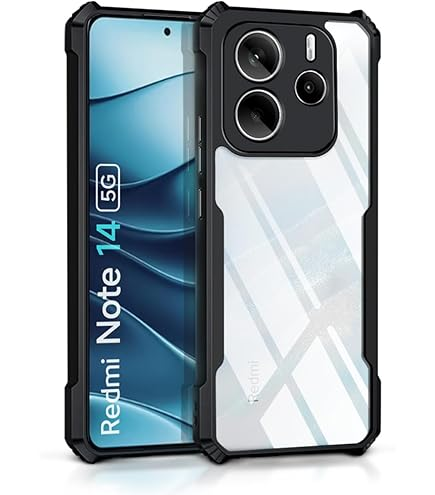 Xundd Back Cover for Redmi Note 14 5G Transparent Hybrid Hard PC Back Bumper Silicone Phone Cases Price in Bangladesh - Mobile.com.bd