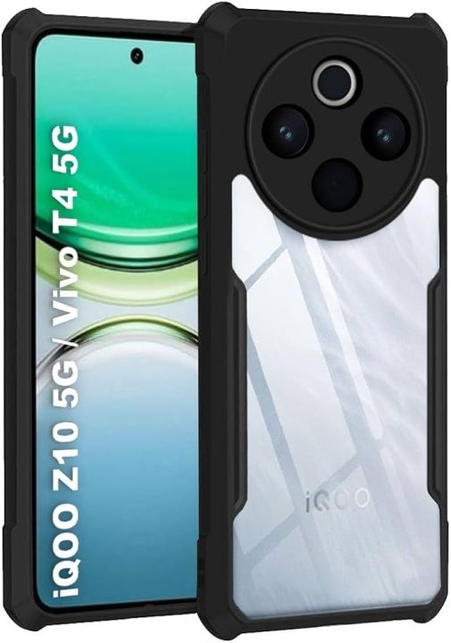 Xundd Back Cover for Vivo T4 5G Transparent Hybrid Hard PC Back Bumper Silicone Phone Cases Price in Bangladesh - Mobile.com.bd