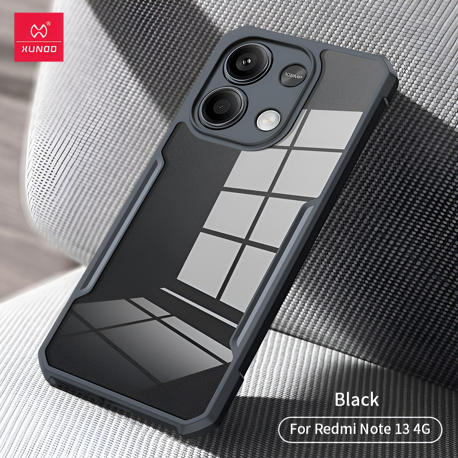Xundd Back Cover for Redmi Note 13 4G Transparent Hybrid Hard PC Back Bumper Silicone Phone Cases Price in Bangladesh - Mobile.com.bd