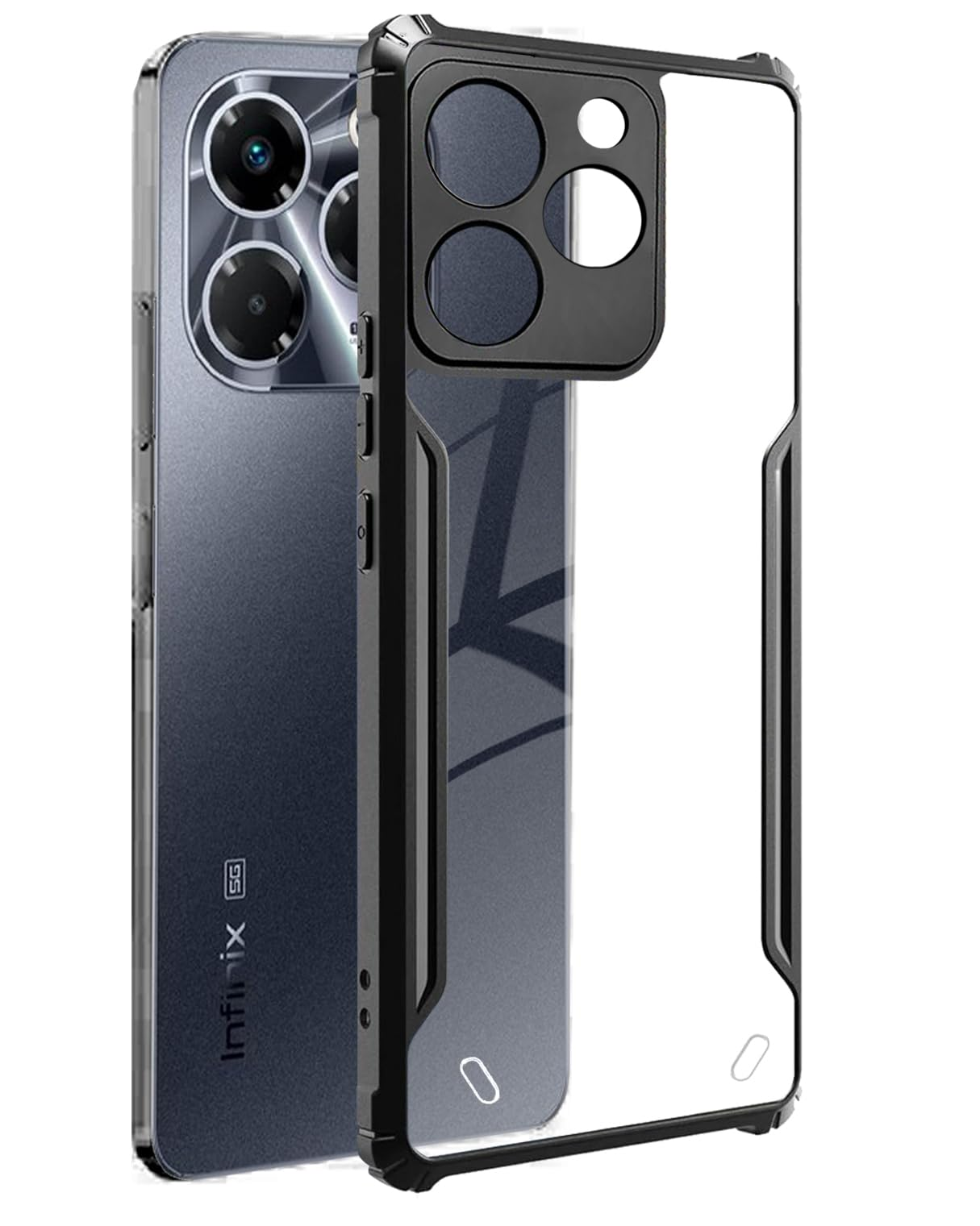 Xundd Back Cover for Infinix Note 40x 5G Transparent Hybrid Hard PC Back Bumper Silicone Phone Cases Price in Bangladesh - Mobile.com.bd