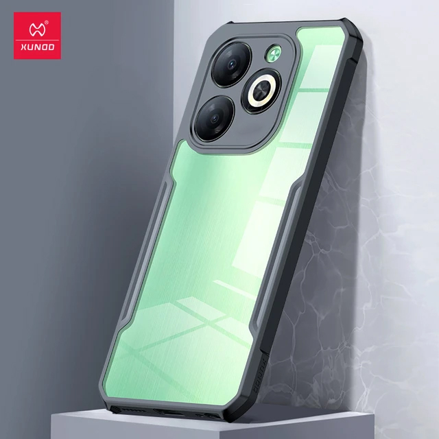 Xundd Back Cover for Infinix Smart 8 Transparent Hybrid Hard PC Back Bumper Silicone Phone Cases Price in Bangladesh - Mobile.com.bd