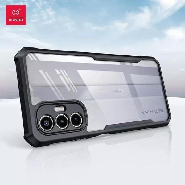 Xundd Back Cover for Tecno Pova 3 Transparent Hybrid Hard PC Back Bumper Silicone Phone Cases Price in Bangladesh - Mobile.com.bd