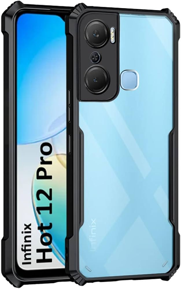 Xundd Back Cover for Infinix Hot 12 Pro 4G Transparent Hybrid Hard PC Back Bumper Silicone Phone Cases Price in Bangladesh - Mobile.com.bd