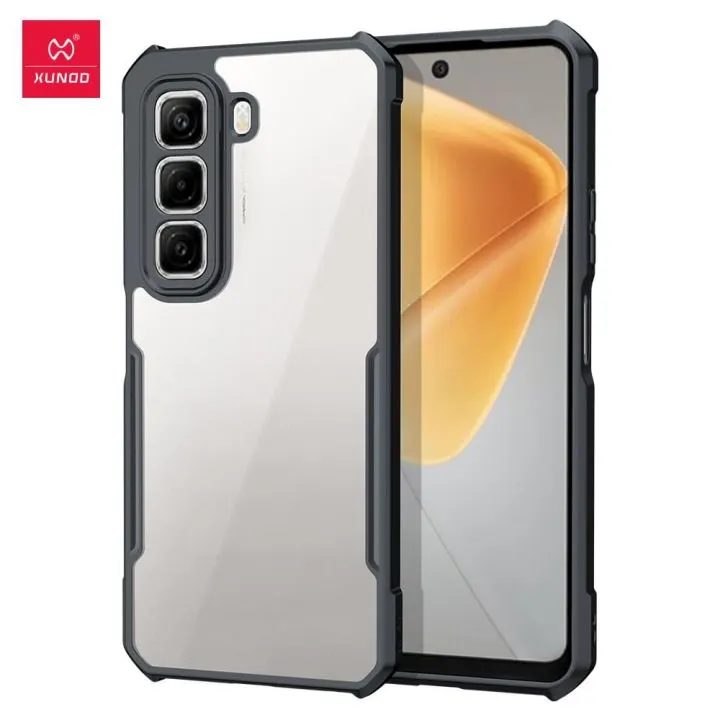 Xundd Back Cover for Infinix Hot 50 5G Transparent Hybrid Hard PC Back Bumper