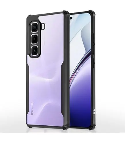 Xundd Back Cover for Infinix Hot 50 Pro 4G/5G Transparent Hybrid Hard PC Back Bumper