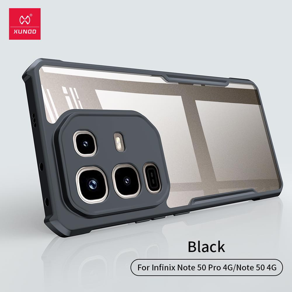 Xundd Back Cover for Infinix Note 50 Pro Transparent Hybrid Hard PC Back Bumper Silicone Phone Cases Price in Bangladesh - Mobile.com.bd