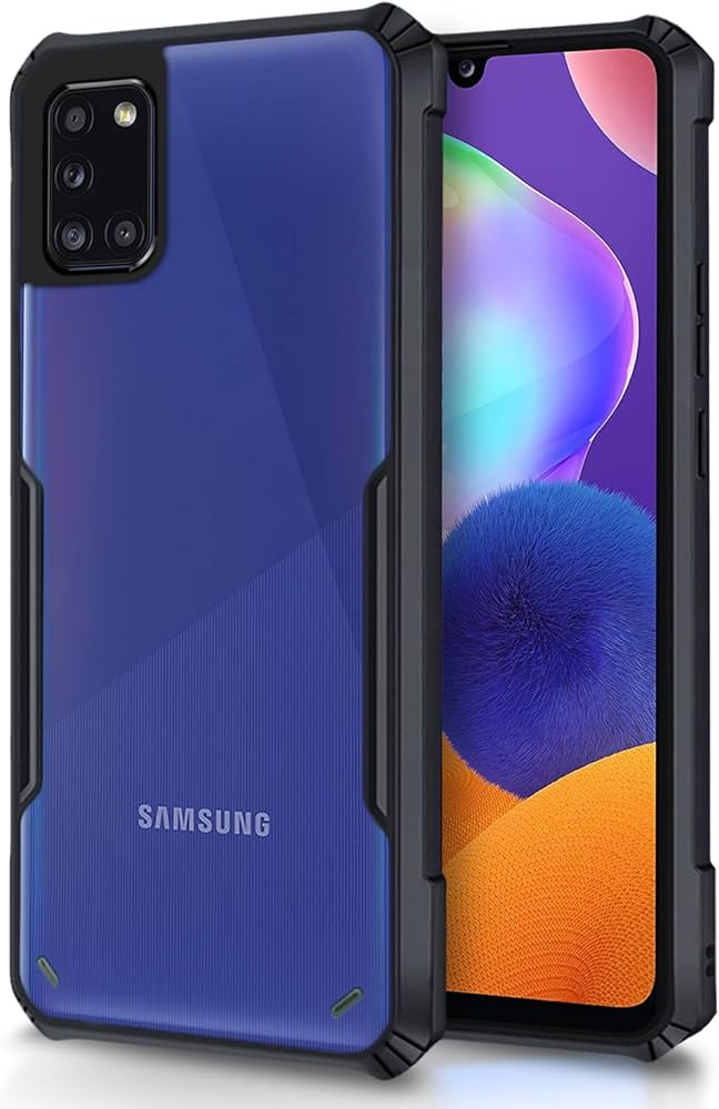 Xundd Back Cover for Samsung Galaxy A31 Transparent Hybrid Hard PC Back Bumper Silicone Phone Cases Price in Bangladesh - Mobile.com.bd