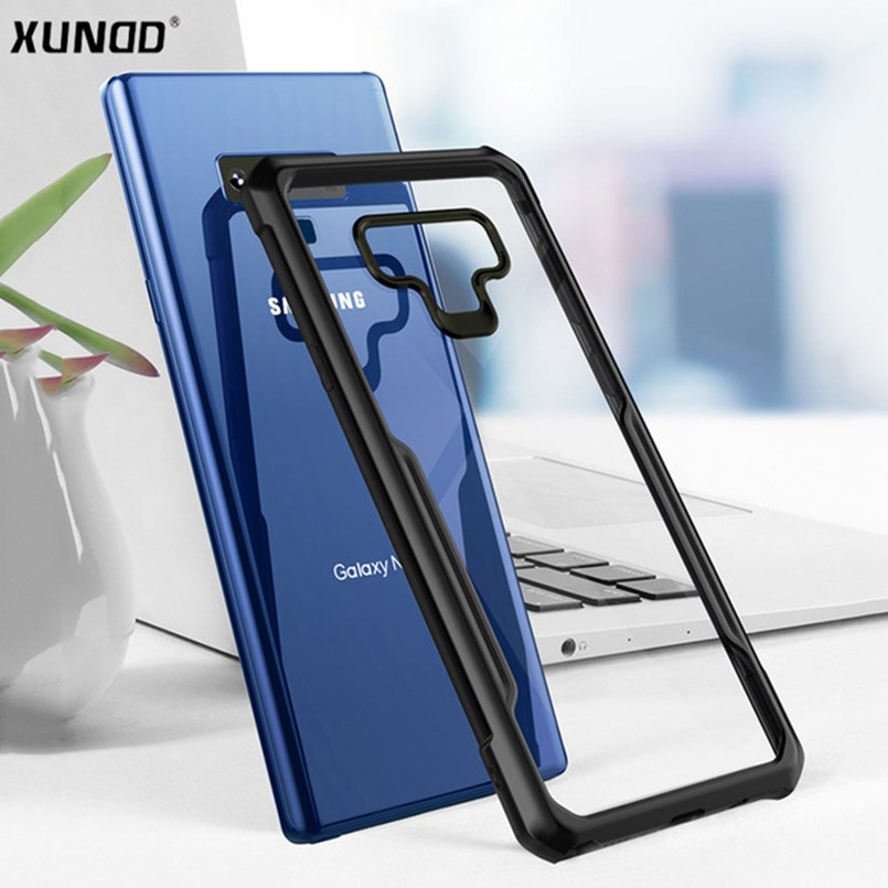 Xundd Back Cover for Samsung Galaxy Note 9 Transparent Hybrid Hard PC Back Bumper Silicone Phone Cases Price in Bangladesh - Mobile.com.bd