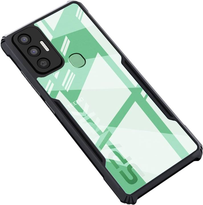 Xundd Back Cover for Tecno Spark 7 Transparent Hybrid Hard PC Back Bumper Silicone Phone Cases Price in Bangladesh - Mobile.com.bd