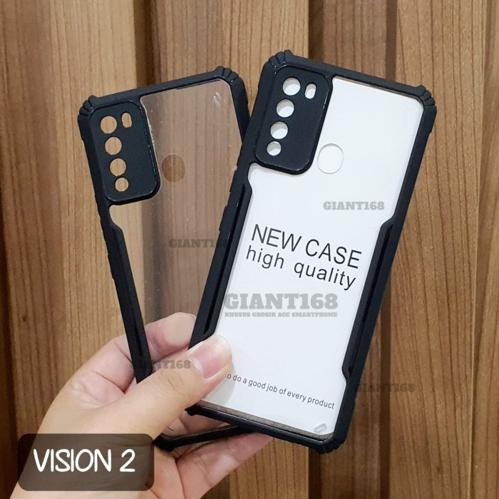 Xundd Back Cover for Itel Vision 2 Transparent Hybrid Hard PC Back Bumper Silicone Phone Cases Price in Bangladesh - Mobile.com.bd