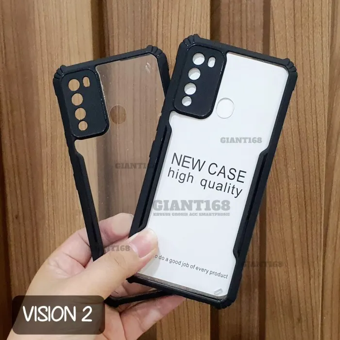 Xundd Back Cover for Itel Vision 2 Transparent Hybrid Hard PC Back Bumper