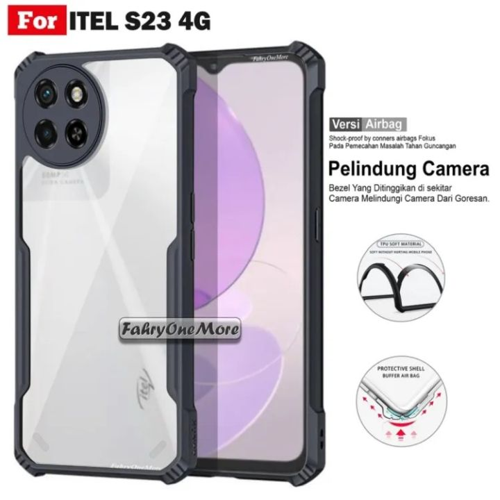 Xundd Back Cover for Itel S23 4G Transparent Hybrid Hard PC Back Bumper Silicone Phone Cases Price in Bangladesh - Mobile.com.bd